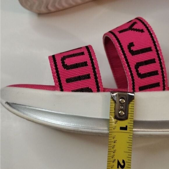 Juicy Couture Hot Pink Impulse Strappy Velcro Platform Sandals Size 8 NWT - Picture 15 of 16